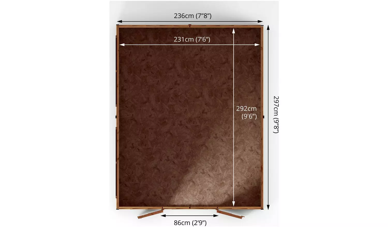 Mercia Wooden Overlap Windowless Shed 10 x 8ft