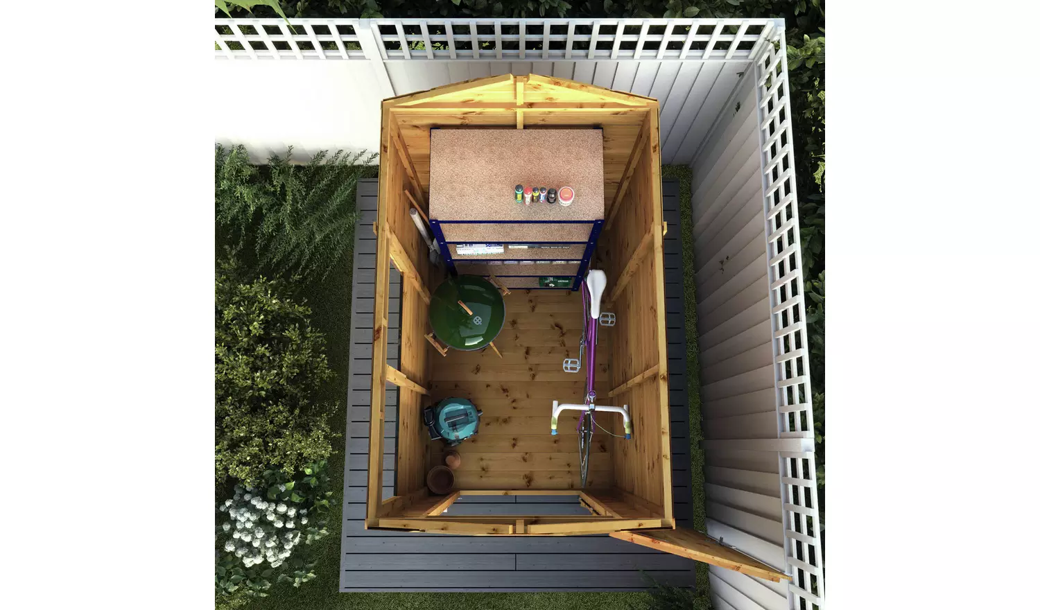 Mercia Shiplap 2 Glazed Windows Apex Shed - 6 x 4ft