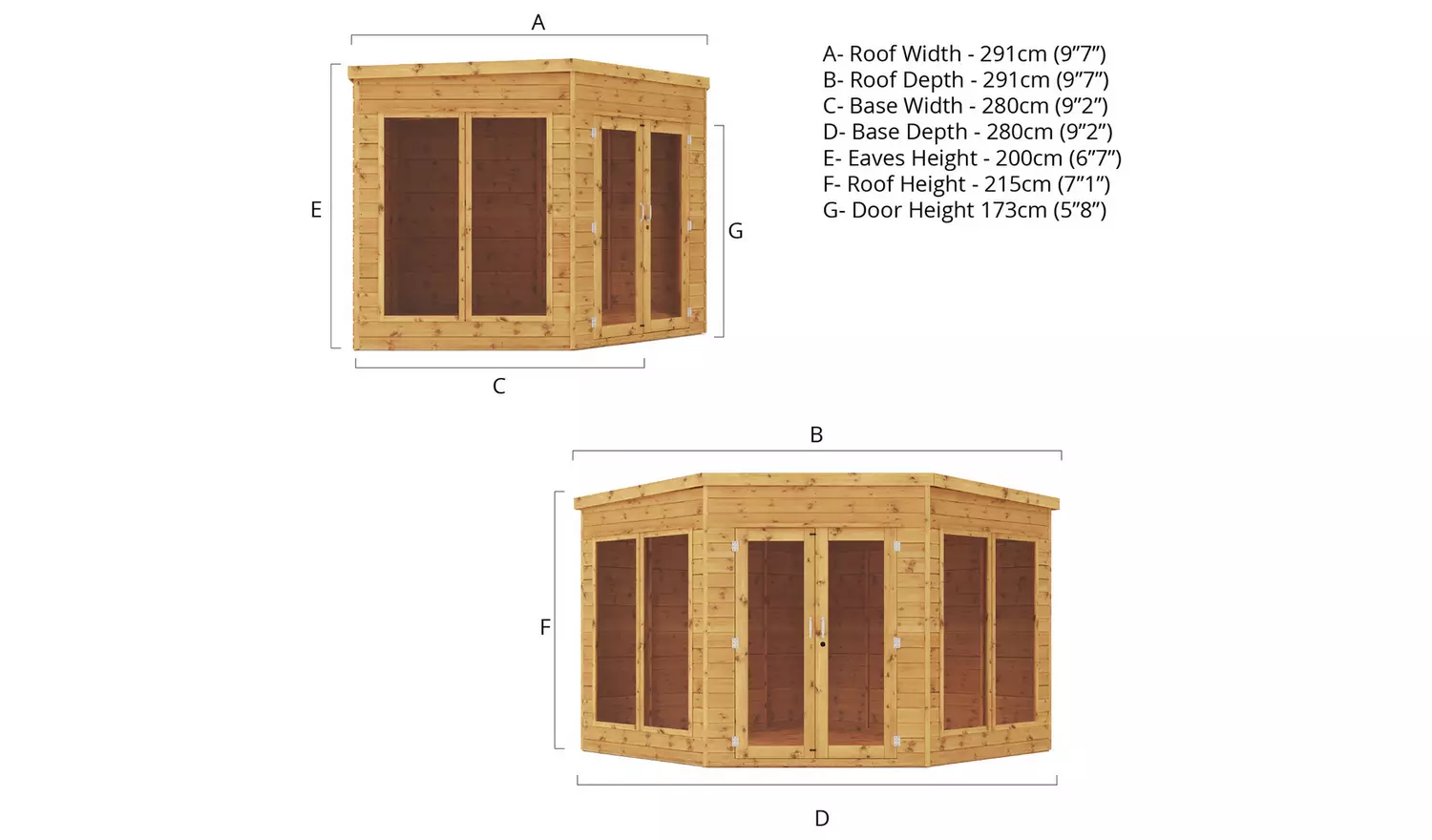 Mercia Premium Corner Summerhouse - 9x9