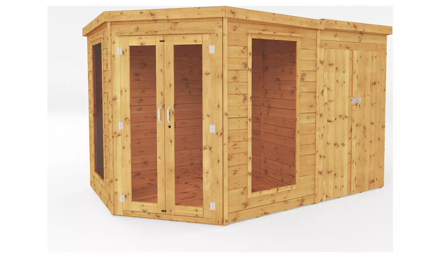 Mercia Corner Summerhouse with Shed - 7 x 7ft
