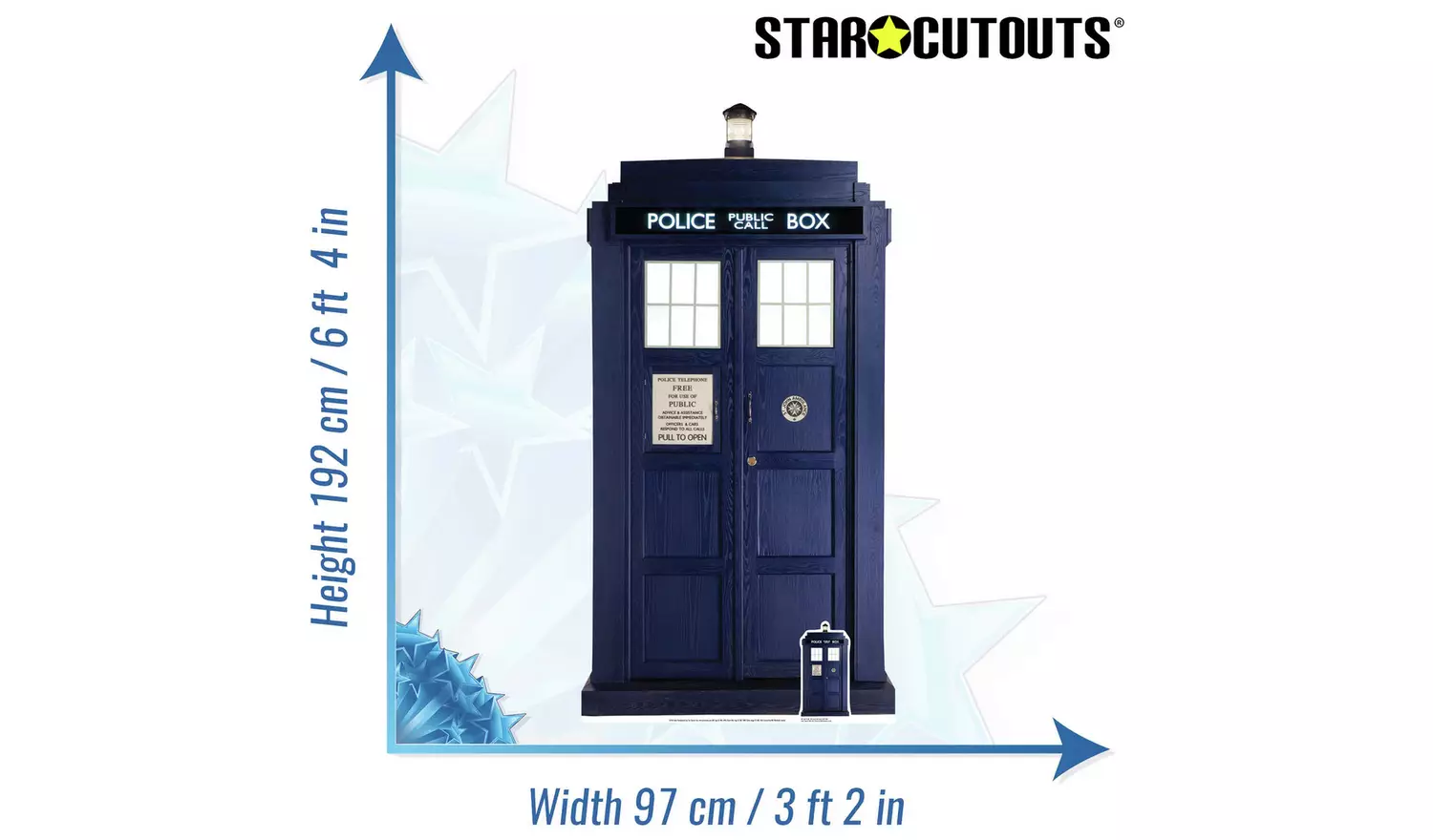 Star Cutouts Doctor Who The Tardis Cardboard Cutout