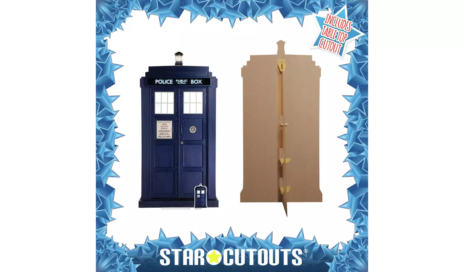 Star Cutouts Doctor Who The Tardis Cardboard Cutout