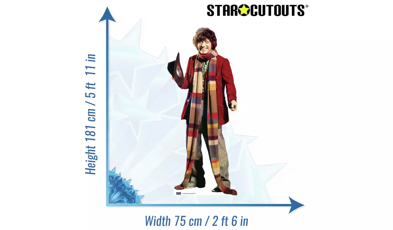 Star Cutouts Doctor Who Tom Baker Cardboard Cutout