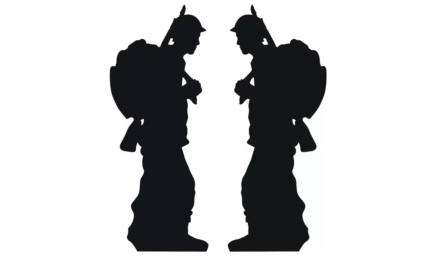 Star Cutouts Solider Silhouette Double Pack Cardboard Cutout