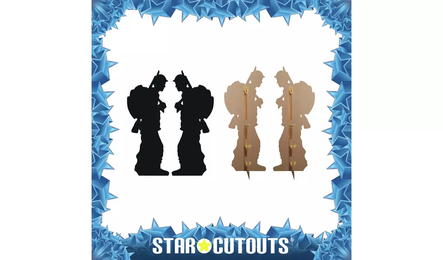 Star Cutouts Solider Silhouette Double Pack Cardboard Cutout