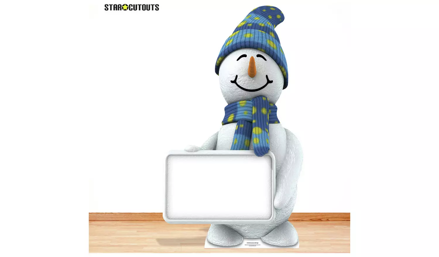 Star Cutouts Snowman Sign Cardboard Cutout