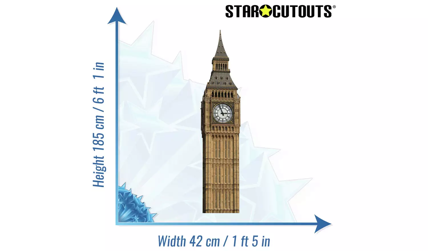 Star Cutouts Big Ben Cardboard Cutout