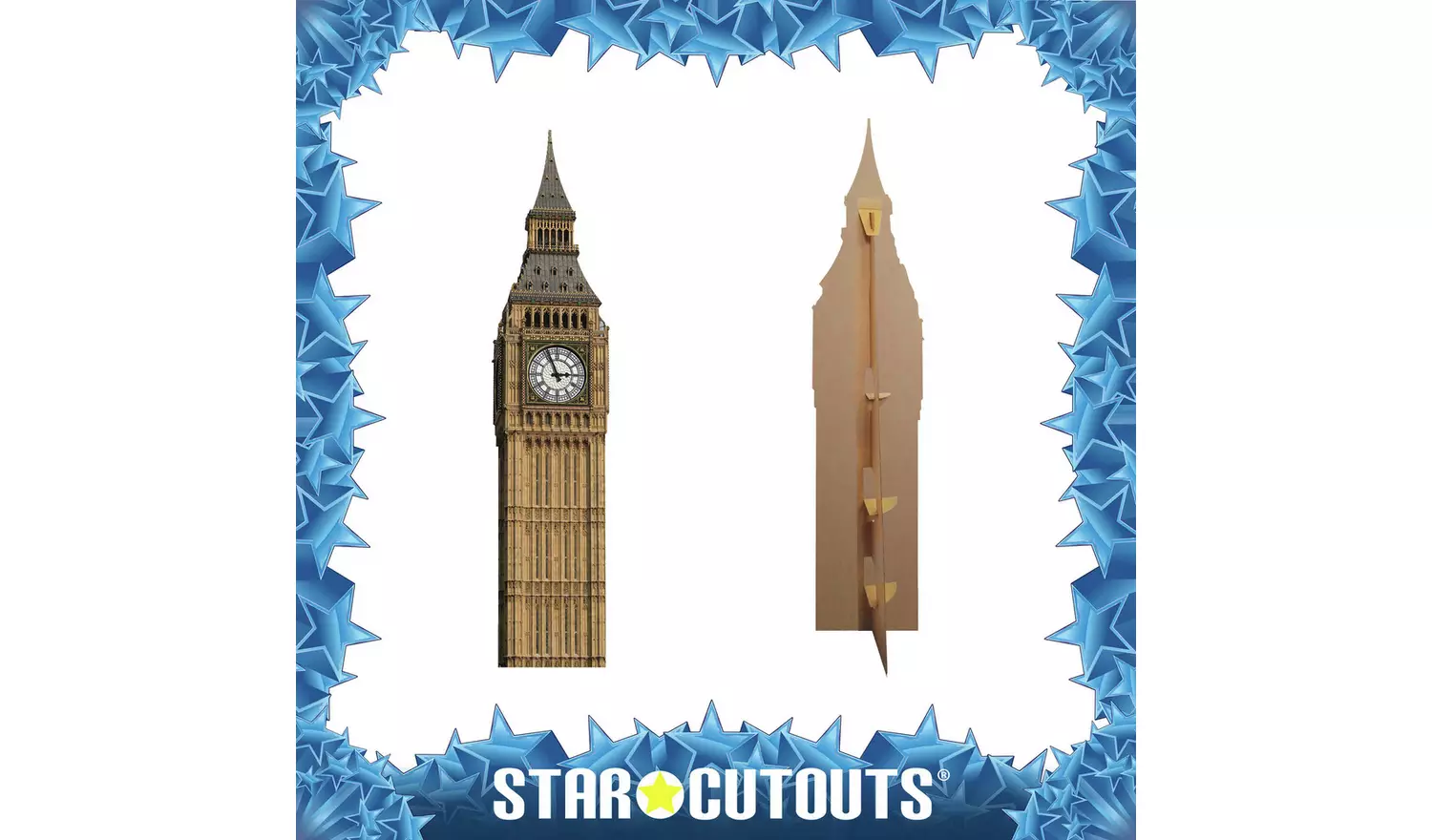 Star Cutouts Big Ben Cardboard Cutout