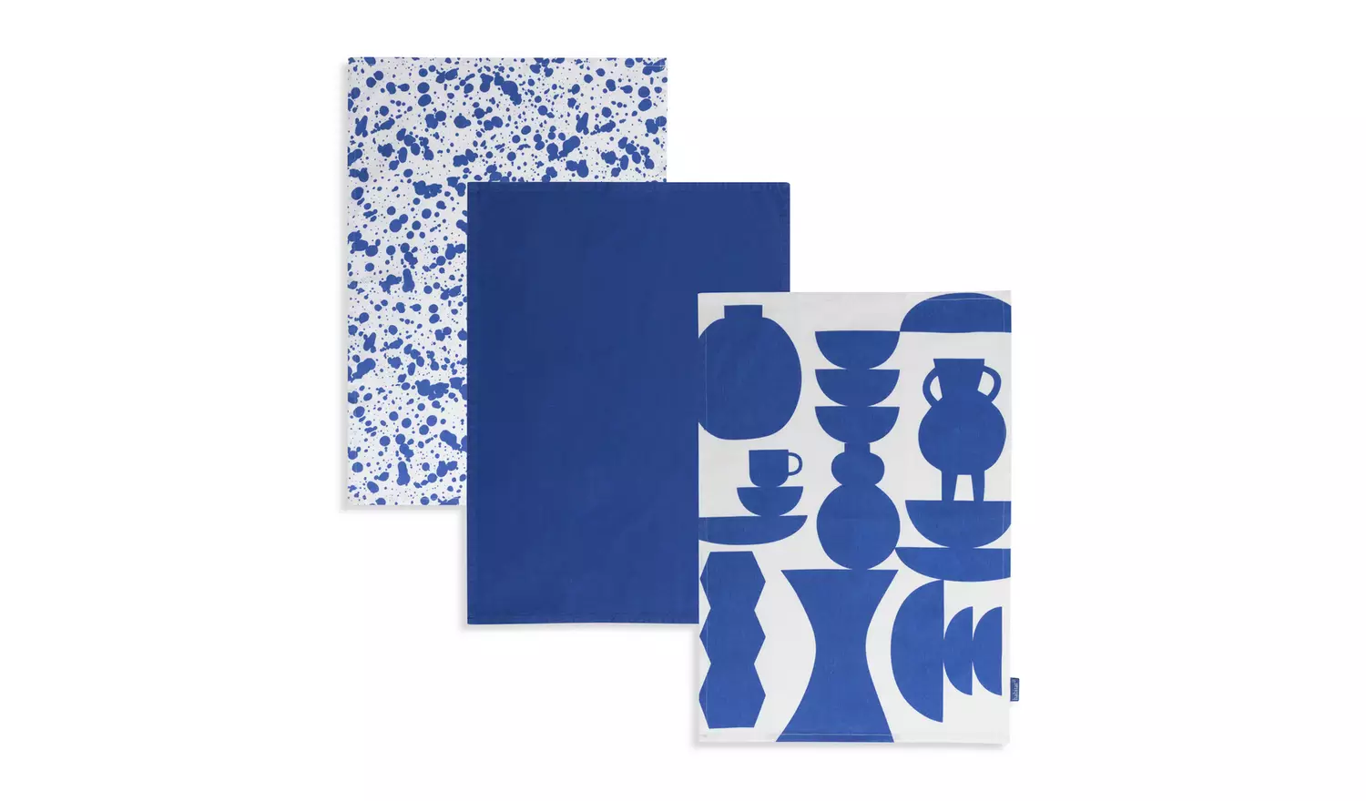Habitat 60 Maubec Pack of 3 Tea Towels - Blue