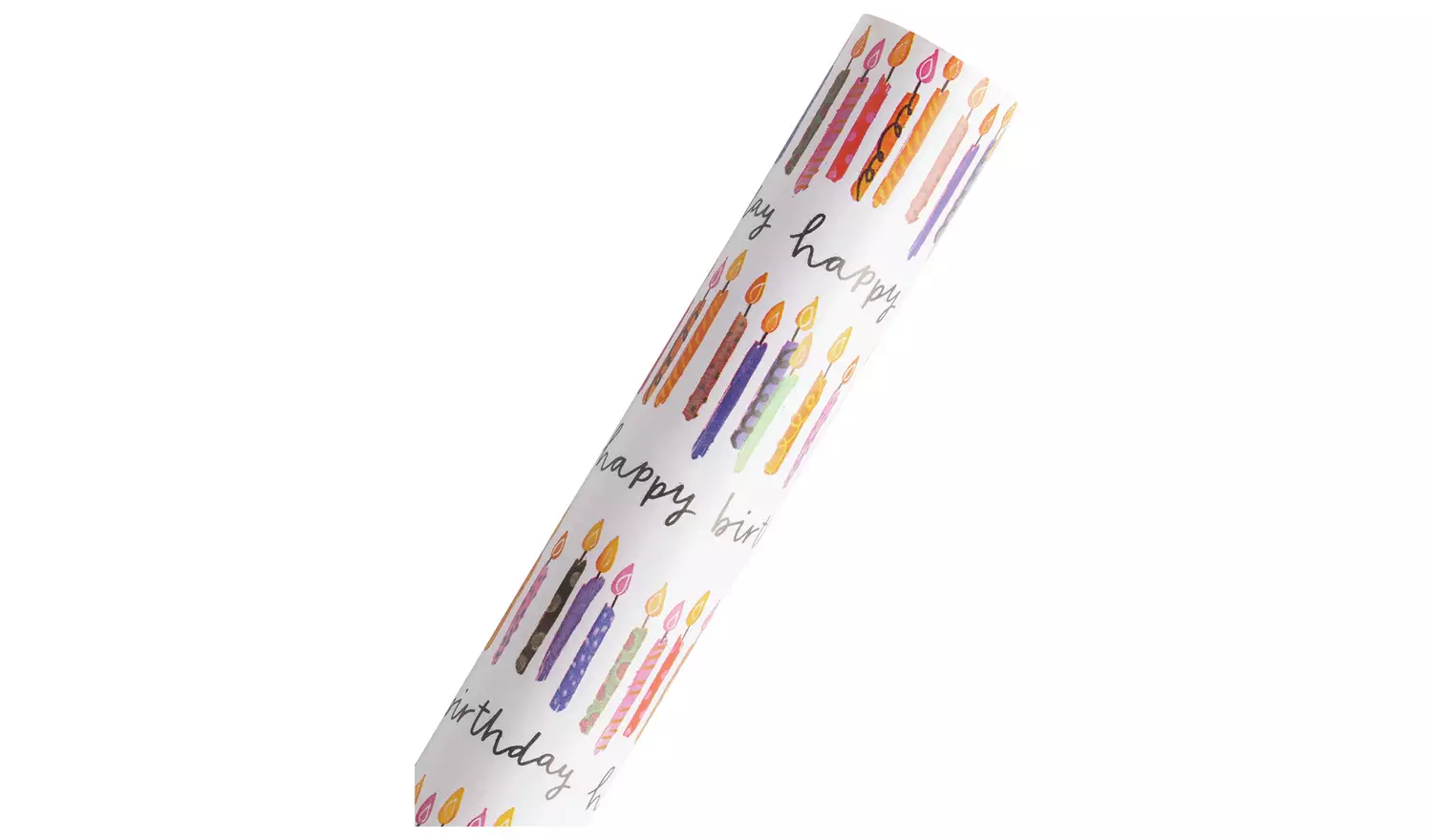 Argos Home Roll of Birthday Candle Wrapping Paper - 10m