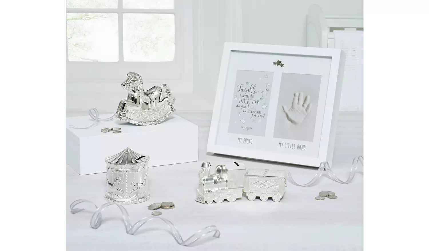 Silver Plated Carousel Money Box