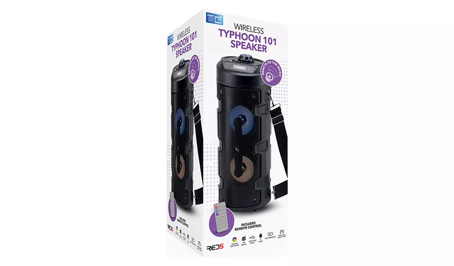 Menkind RED5 Typhoon 101 MK6 Wireless Bluetooth Speaker