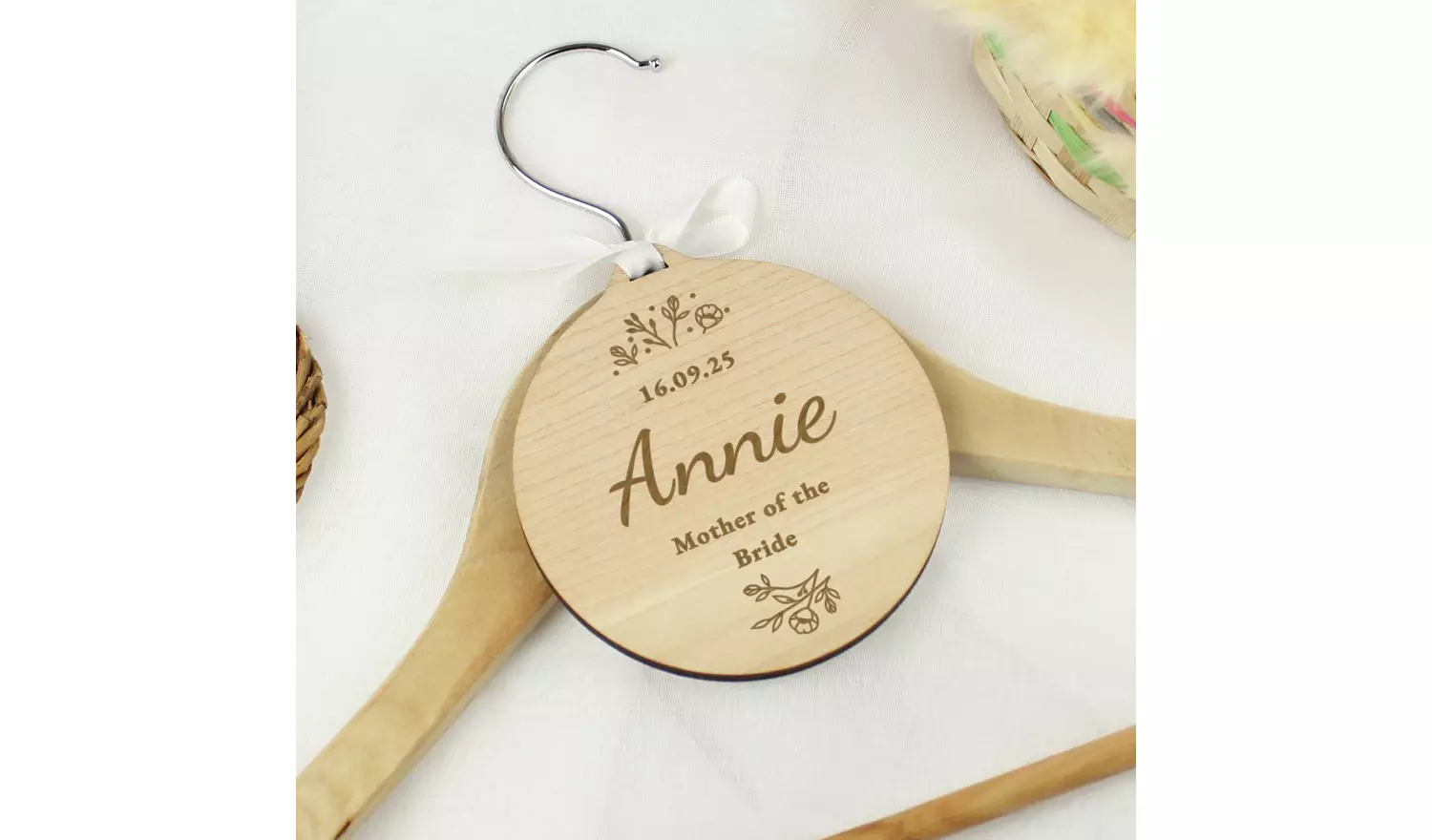 Personalised Message Wedding Party Wooden Tag
