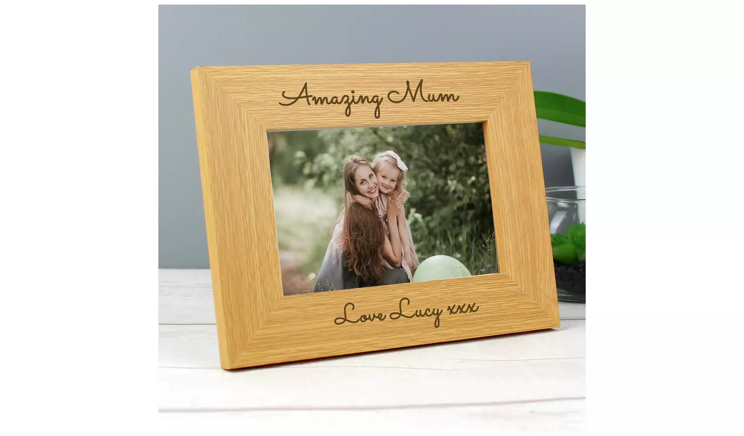 Personalised Message Free Text Wooden Photo Frame - 25x20cm