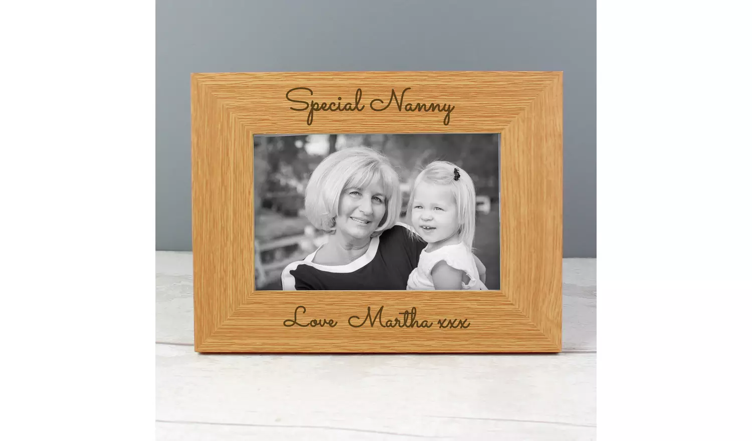 Personalised Message Free Text Wooden Photo Frame - 25x20cm