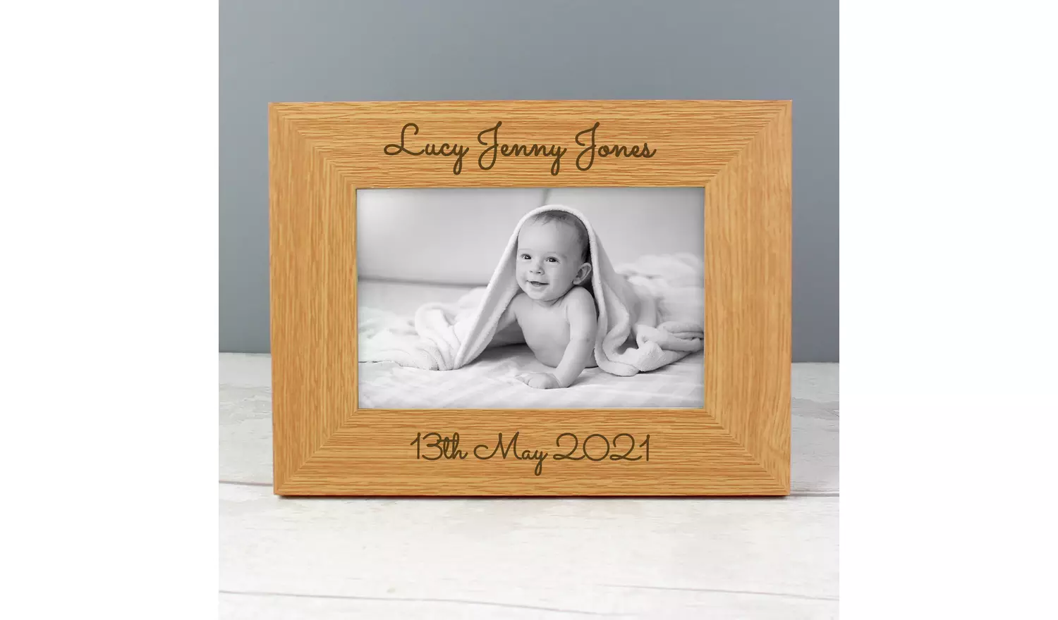 Personalised Message Free Text Wooden Photo Frame - 25x20cm