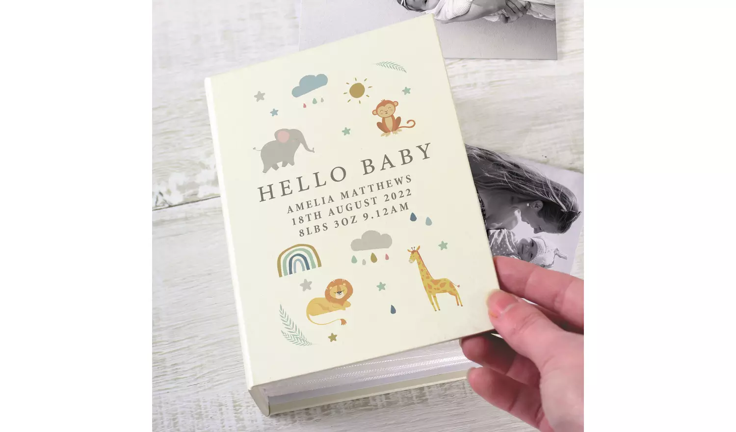 Personalised Message Safari Animals Photo Album