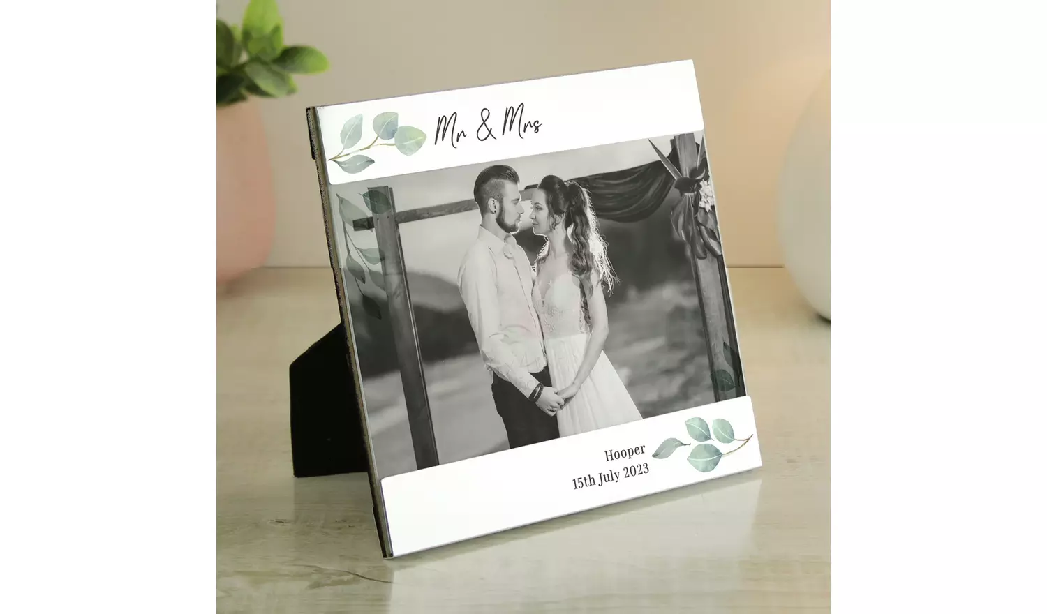 Personalised Message Botanical Photo Frame - 15x16cm