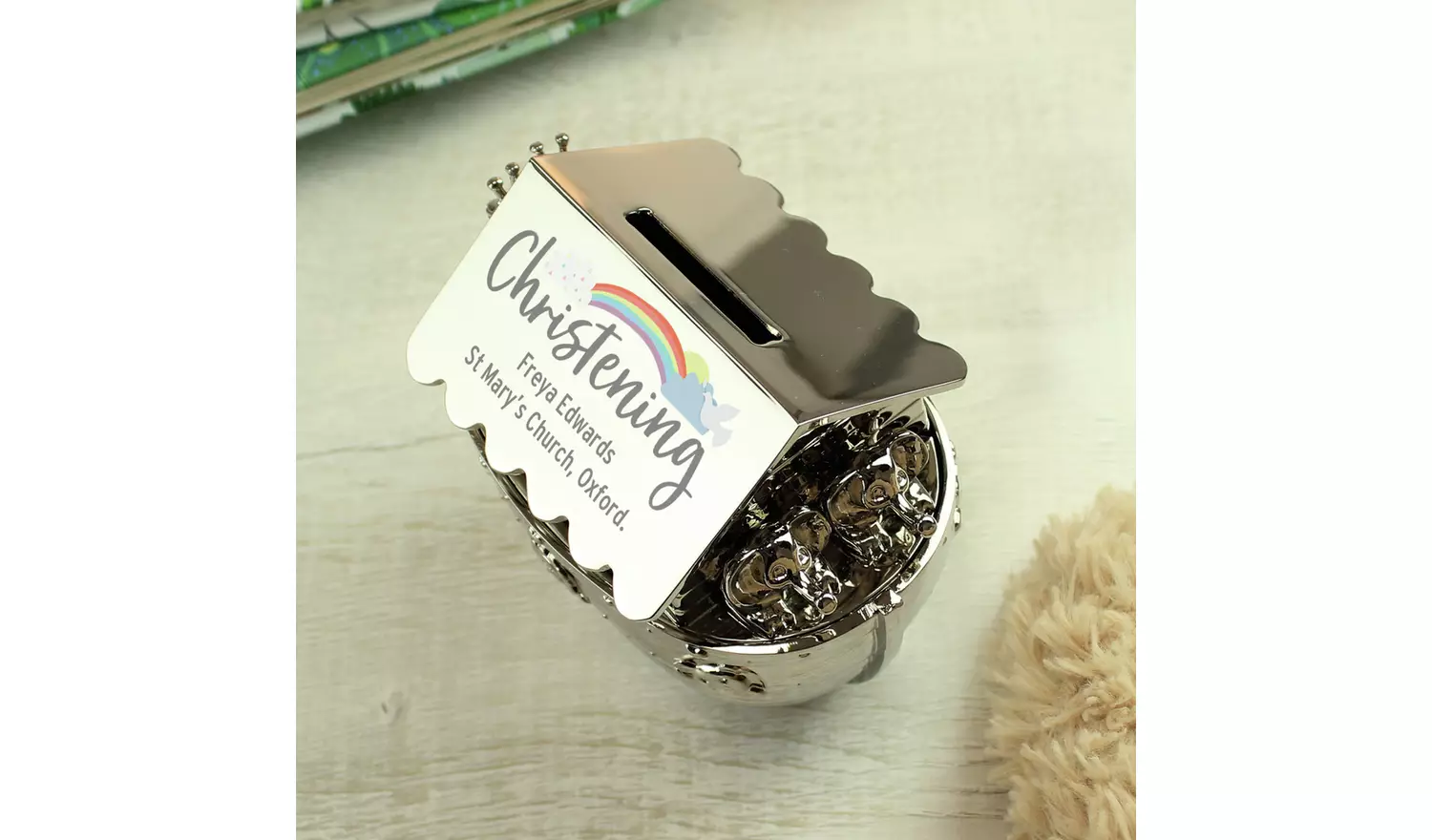 Personalised Message Noah's Ark Money Box