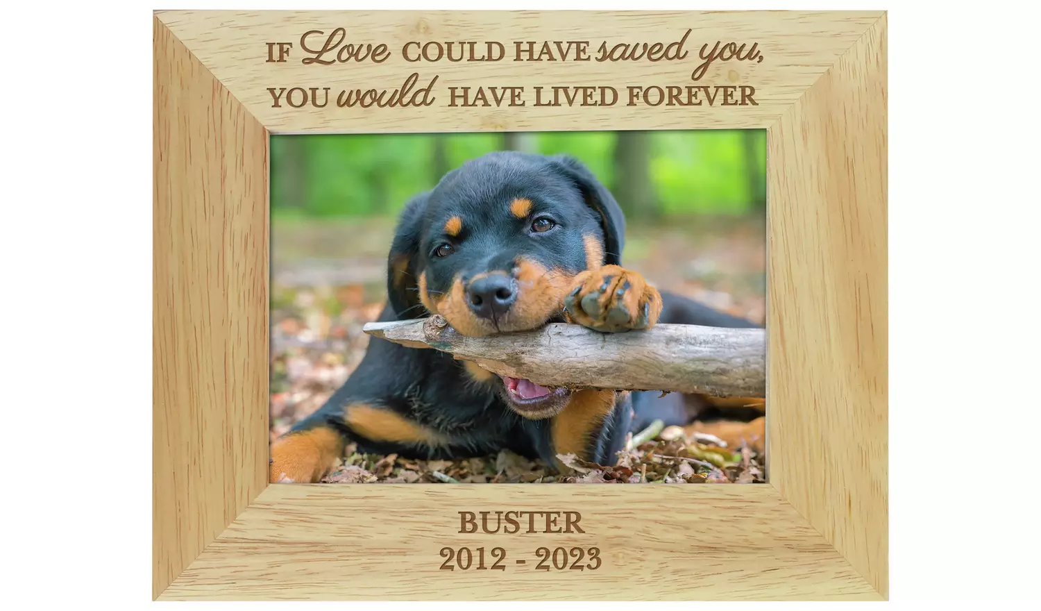Personalised Message Pet Memorial Photo Frame - 25x20cm