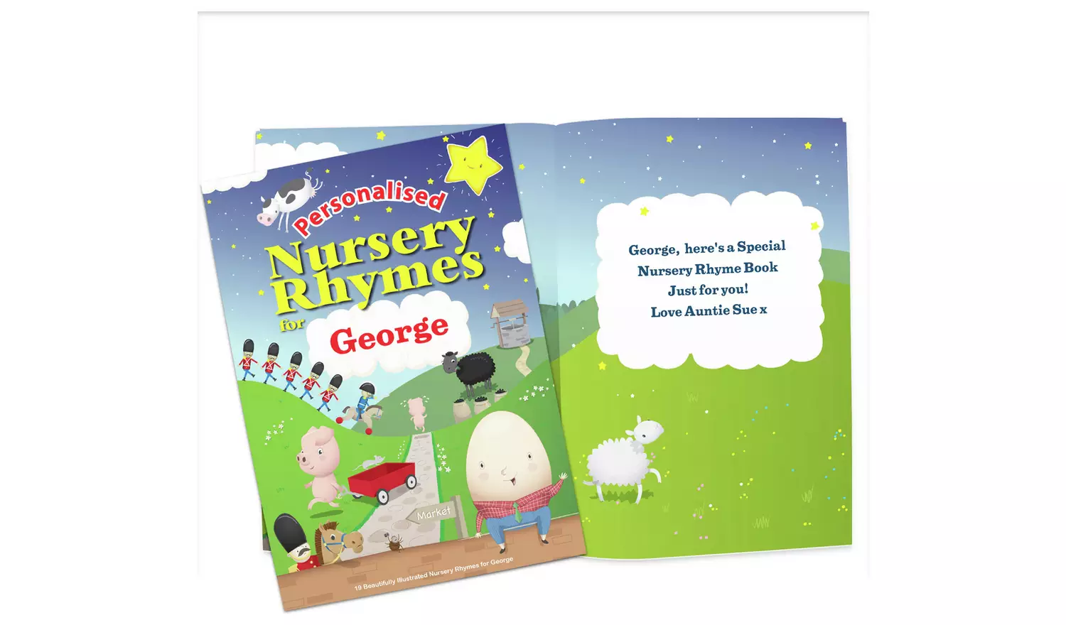 Personalised Message Nursery Rhyme Book