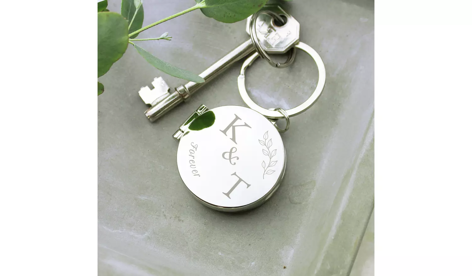 Personalised Message Couples Photo Keyring