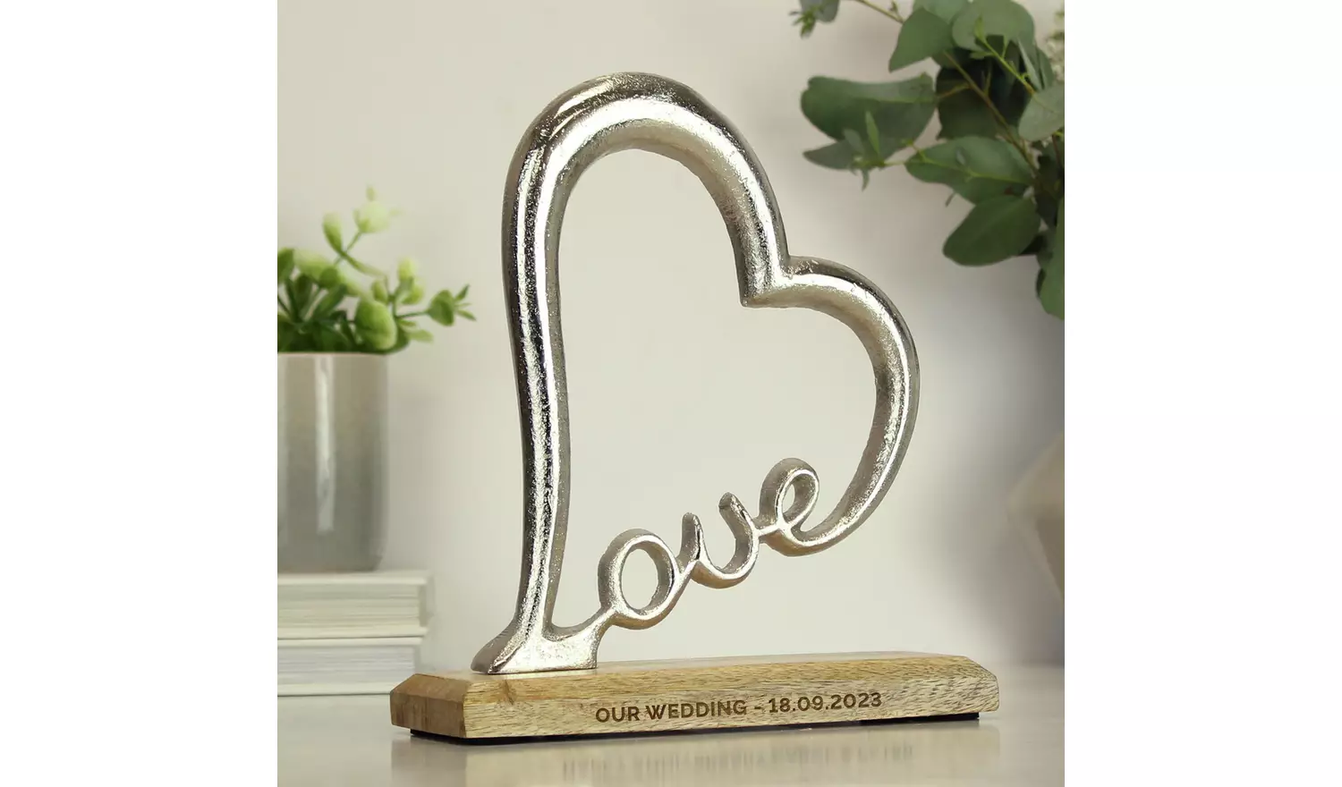 Personalised Message Love Heart Ornament