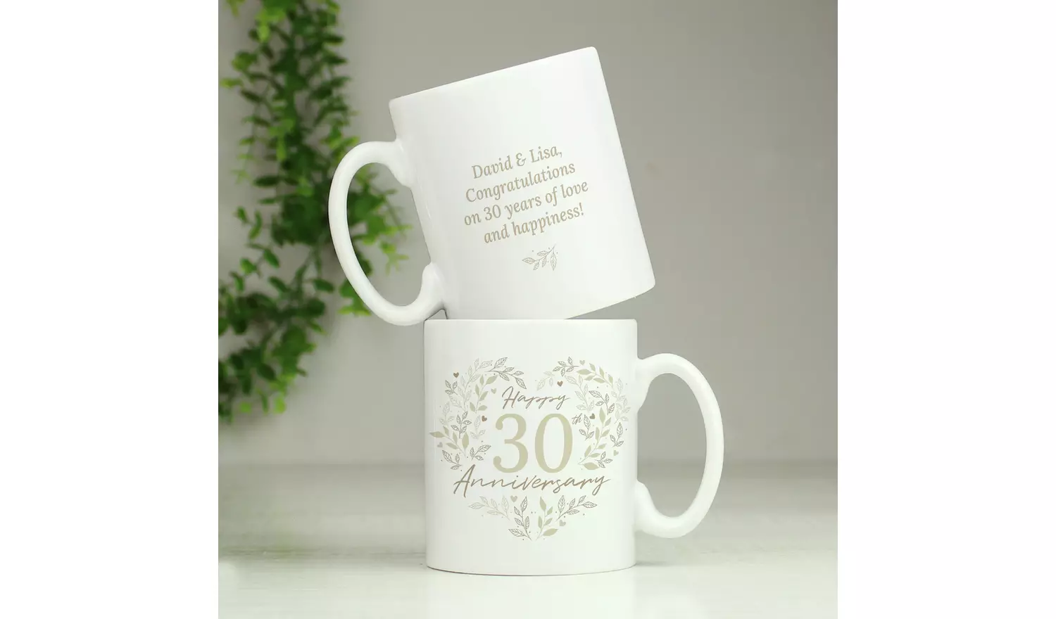 Personalised Message 30th Pearl Wedding Anniversary Mug