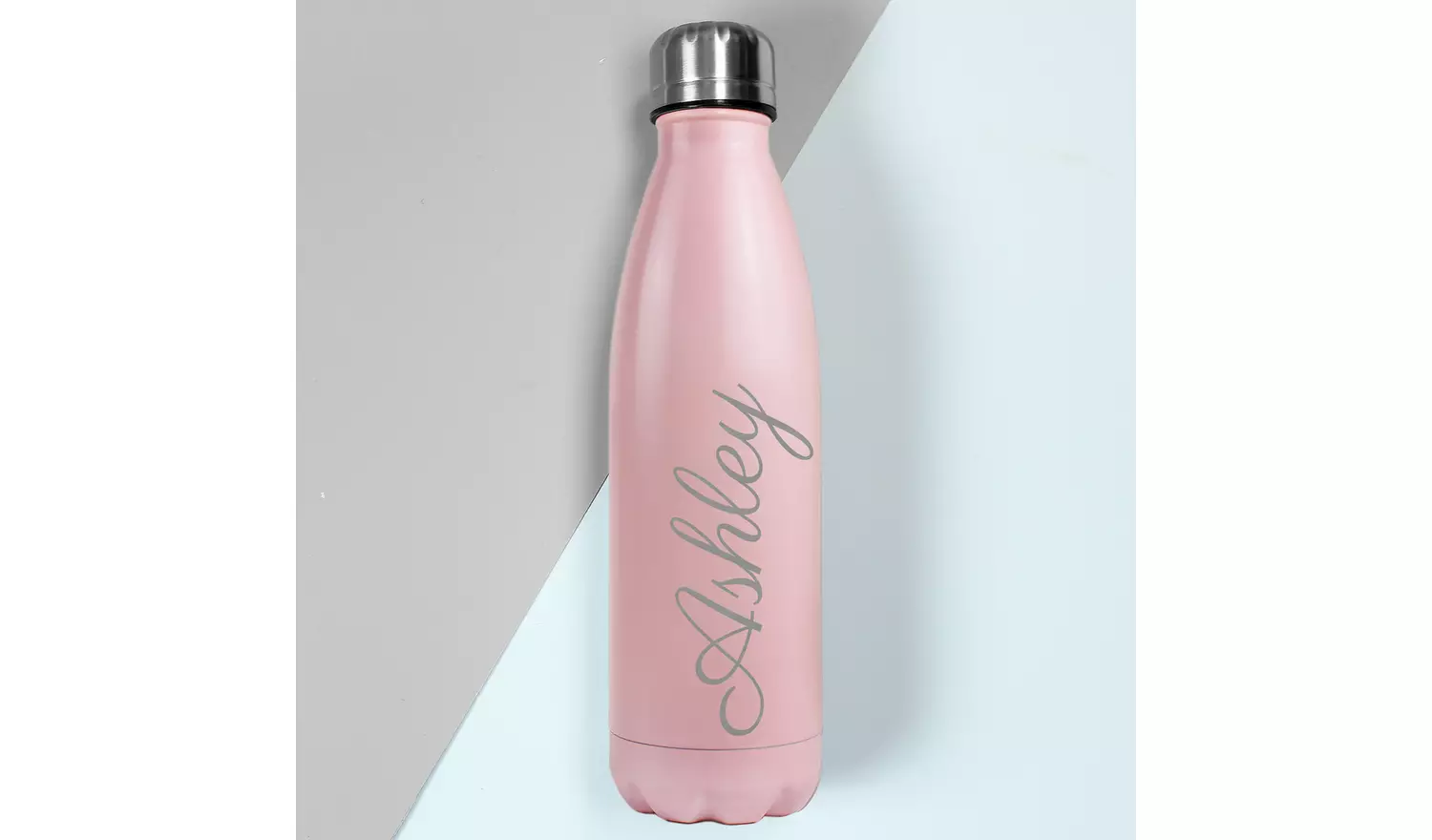 Personalised Message Pink Insulated Water Bottle - 500ml