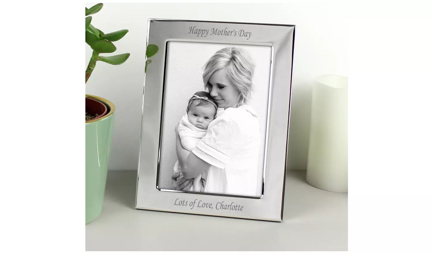 Personalised Message Silver Plated Photo Frame