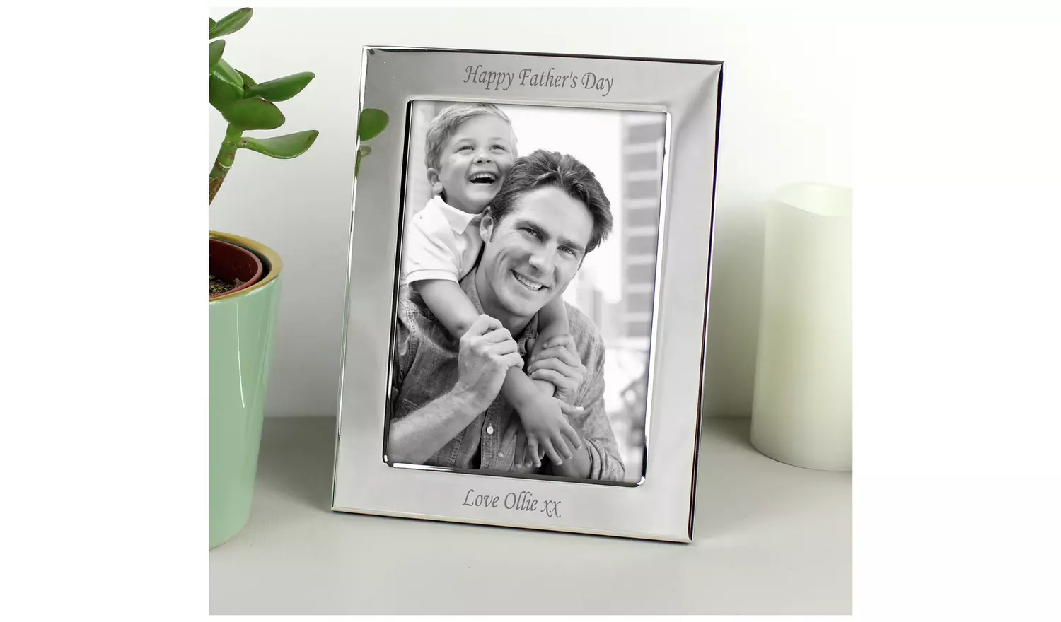 Personalised Message Silver Plated Photo Frame