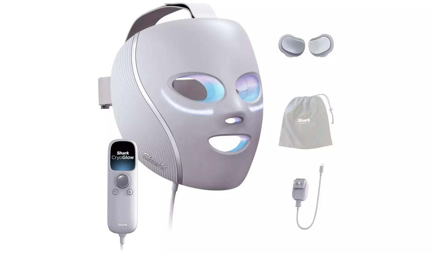Shark CryoGlow Under-Eye Cooling LED Face Mask - Lilac