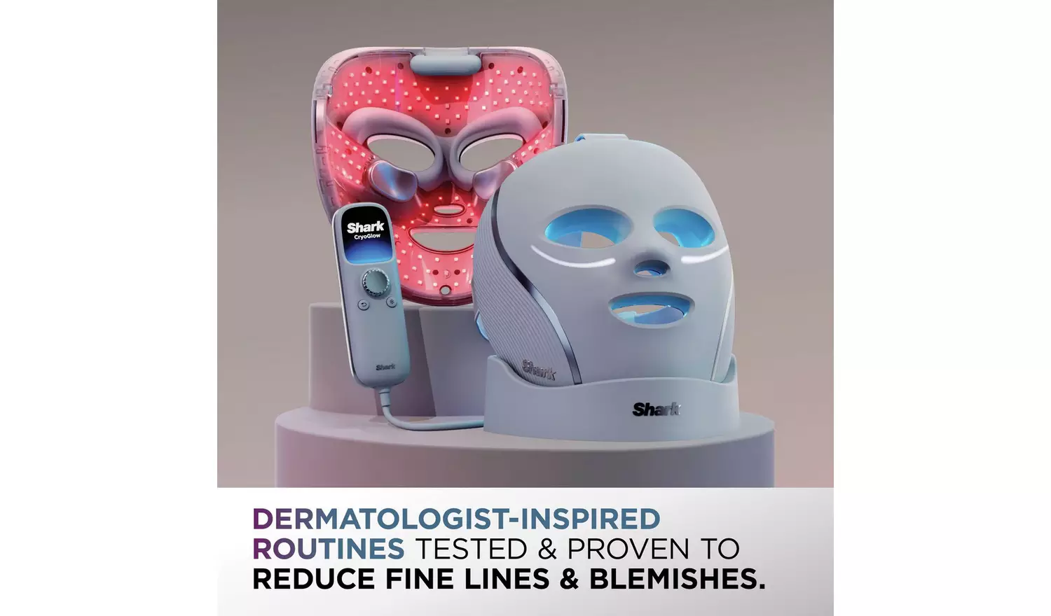 Shark CryoGlow Under-Eye Cooling LED Face Mask - Lilac