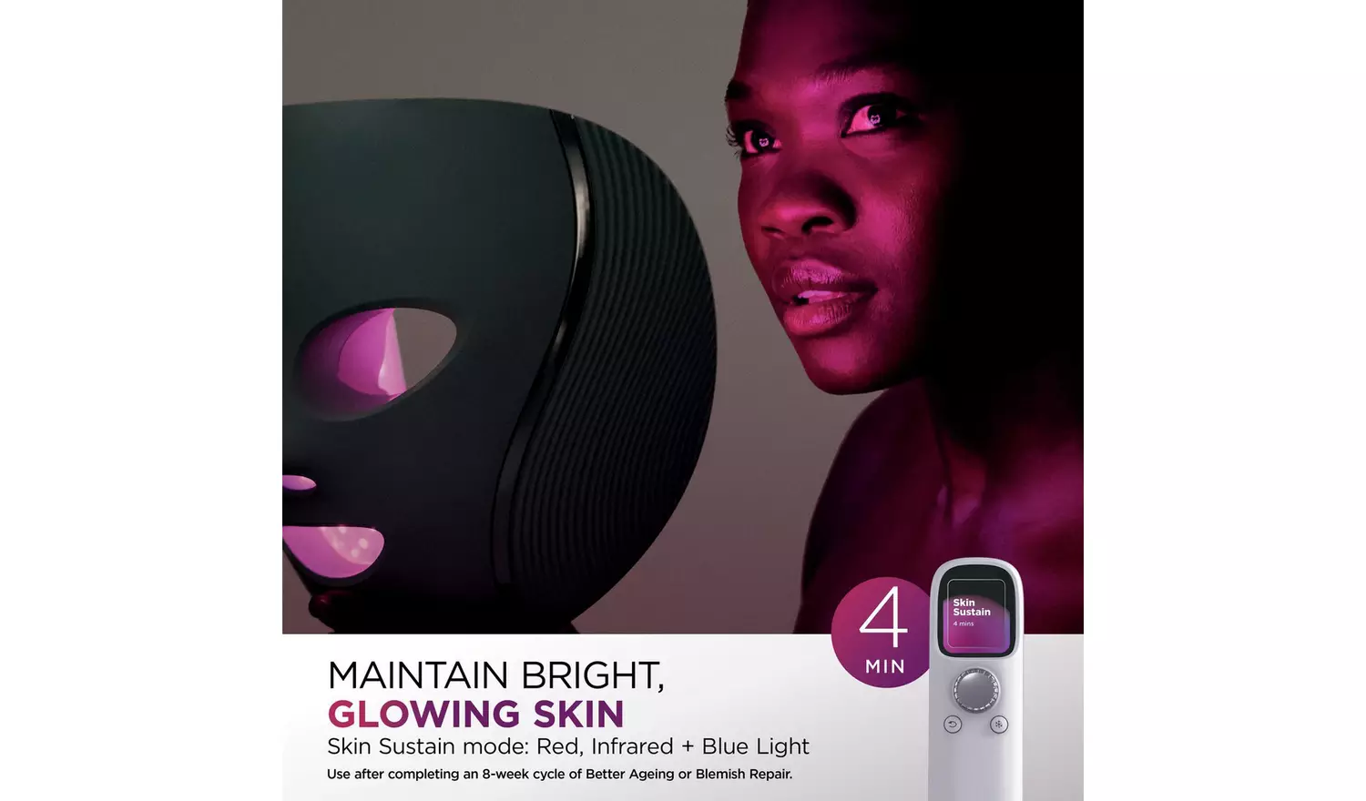Shark CryoGlow Under-Eye Cooling LED Face Mask - Lilac