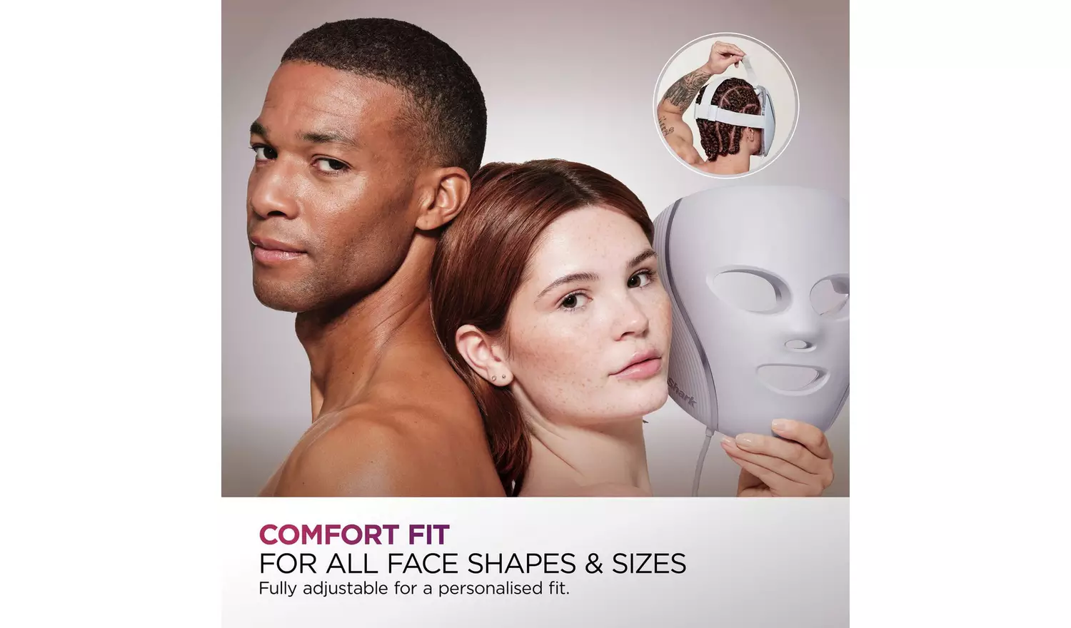 Shark CryoGlow Under-Eye Cooling LED Face Mask - Lilac