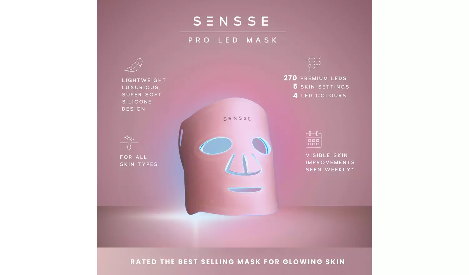 Sensse Professional LED Light Therapy Facial Mask