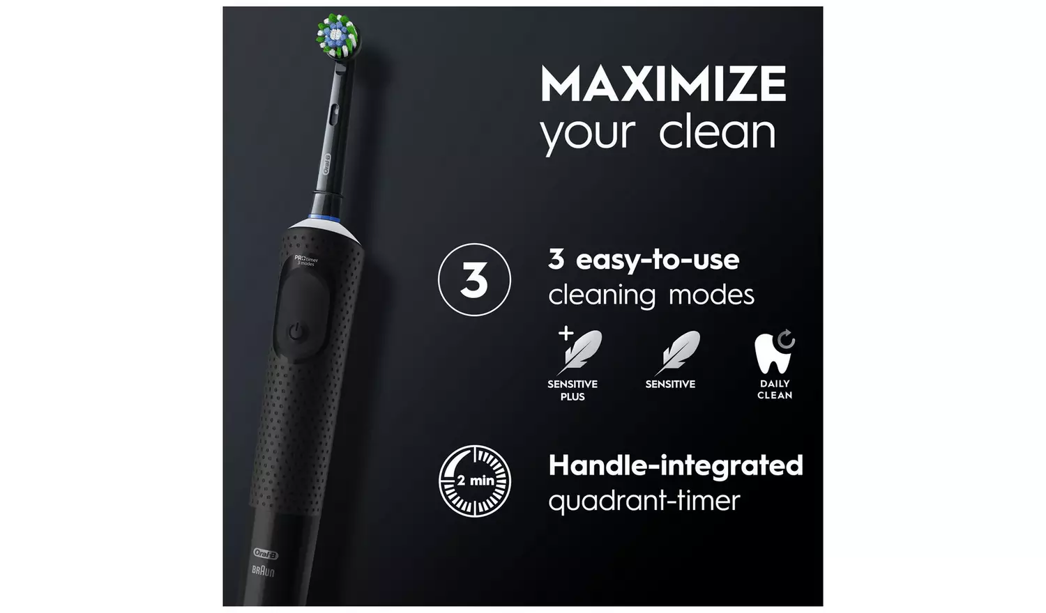 Oral-B Vitality Pro Rechargeable Electric Toothbrush - Black