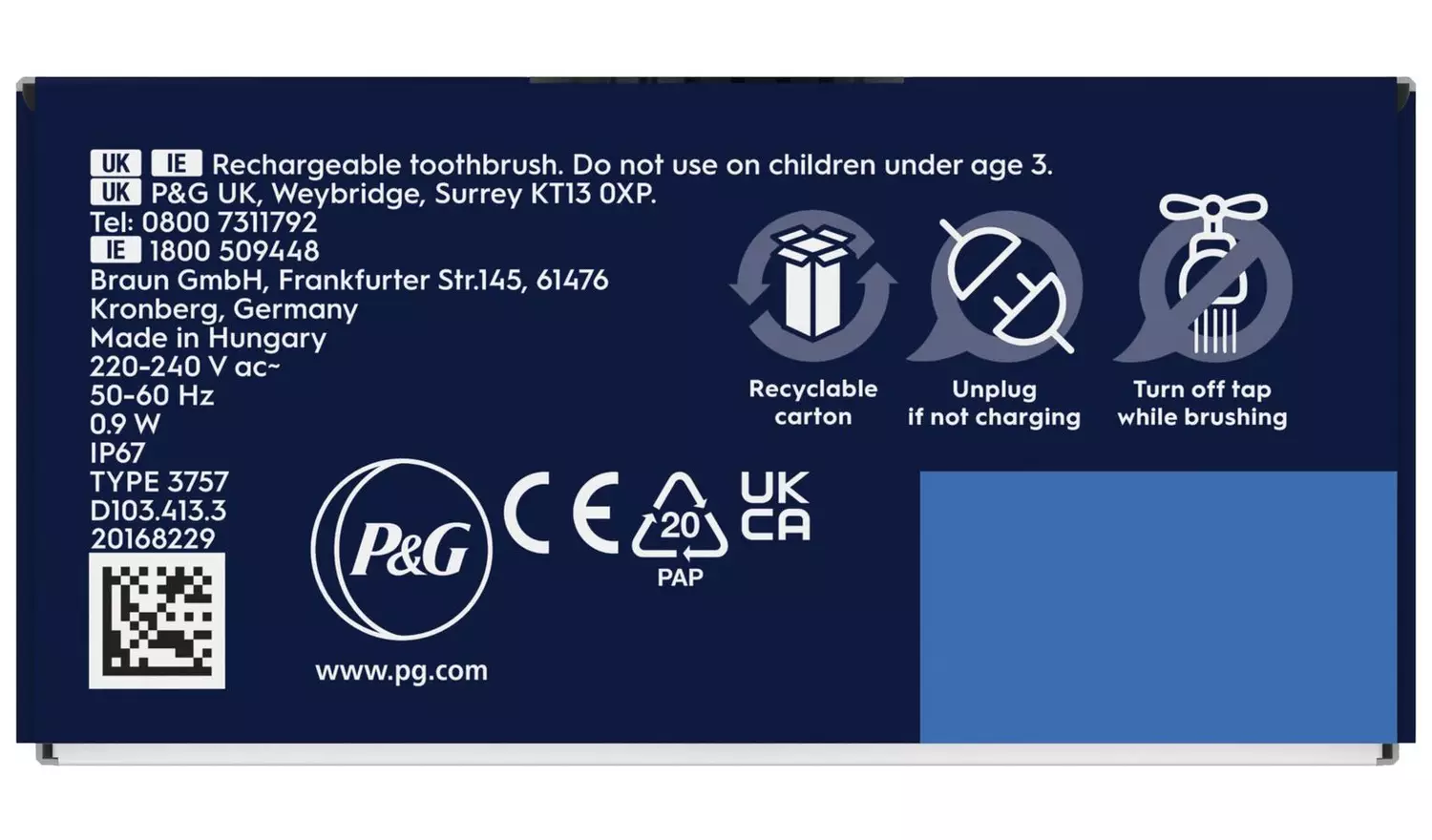 Oral-B Vitality Pro Rechargeable Electric Toothbrush - Black