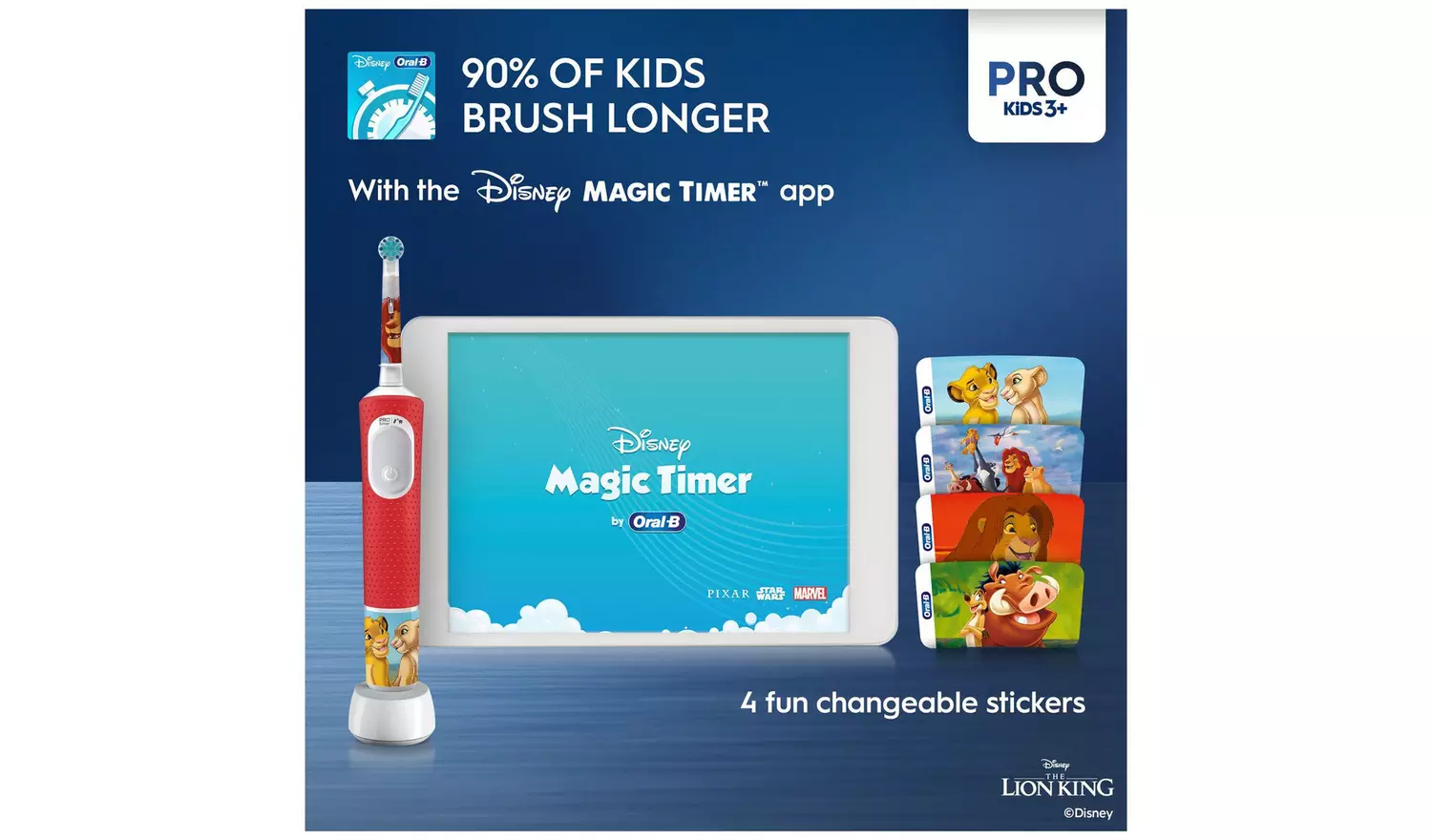 Oral-B Lion King Kids Electric Toothbrush - Red
