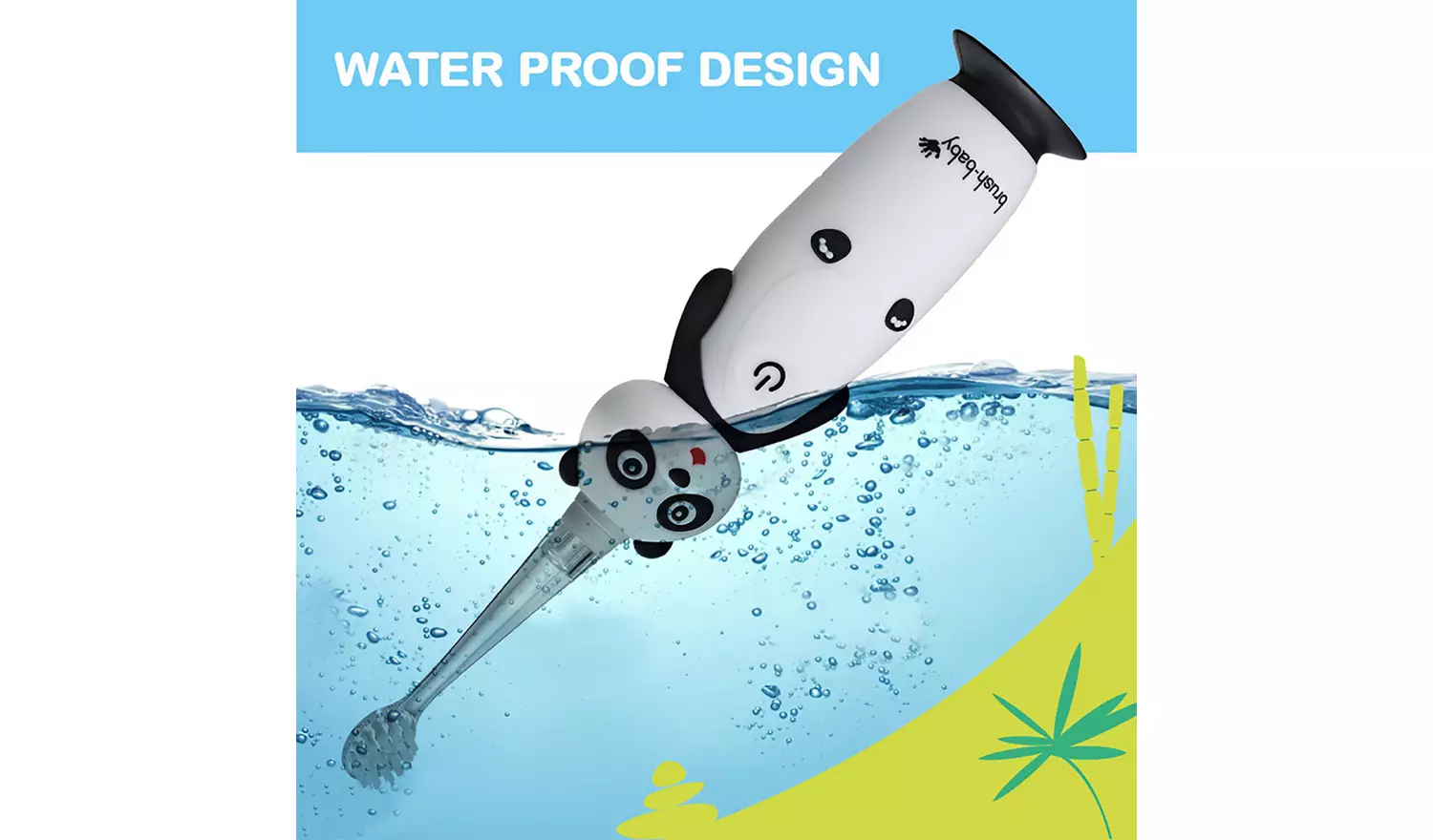 brush-baby WildOnes Panda Electric Toothbrush - White