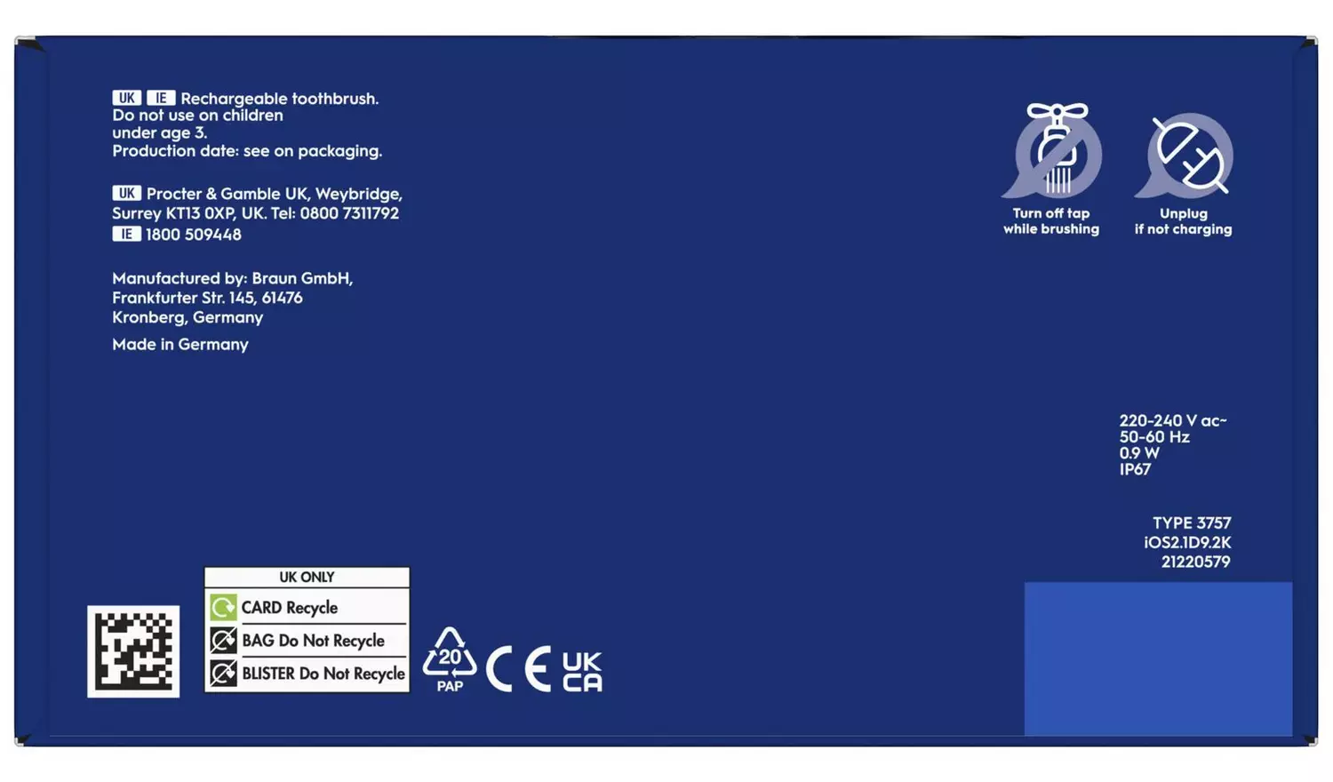 Oral-B iO2 Night Black Electric Toothbrush with Travel Case