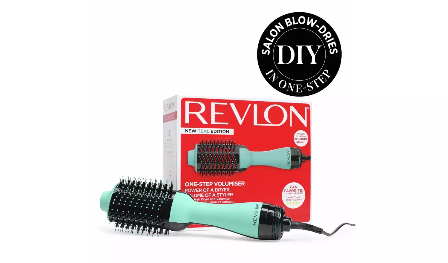 Revlon RVDR5222TUK One-Step Hair Dryer and Volumiser Teal