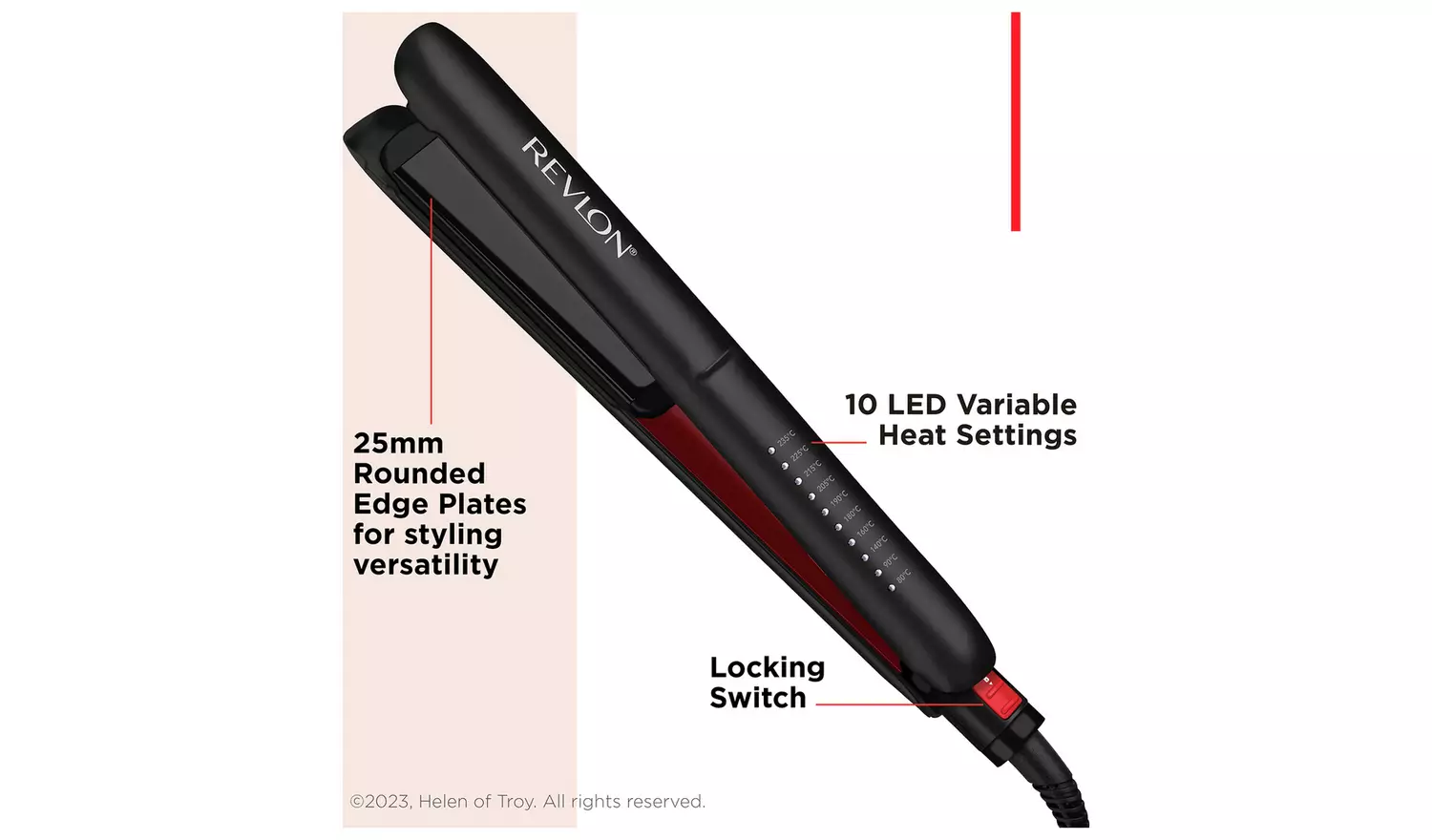 Revlon RVST2211P Smoothstay Hair Straightener - Black