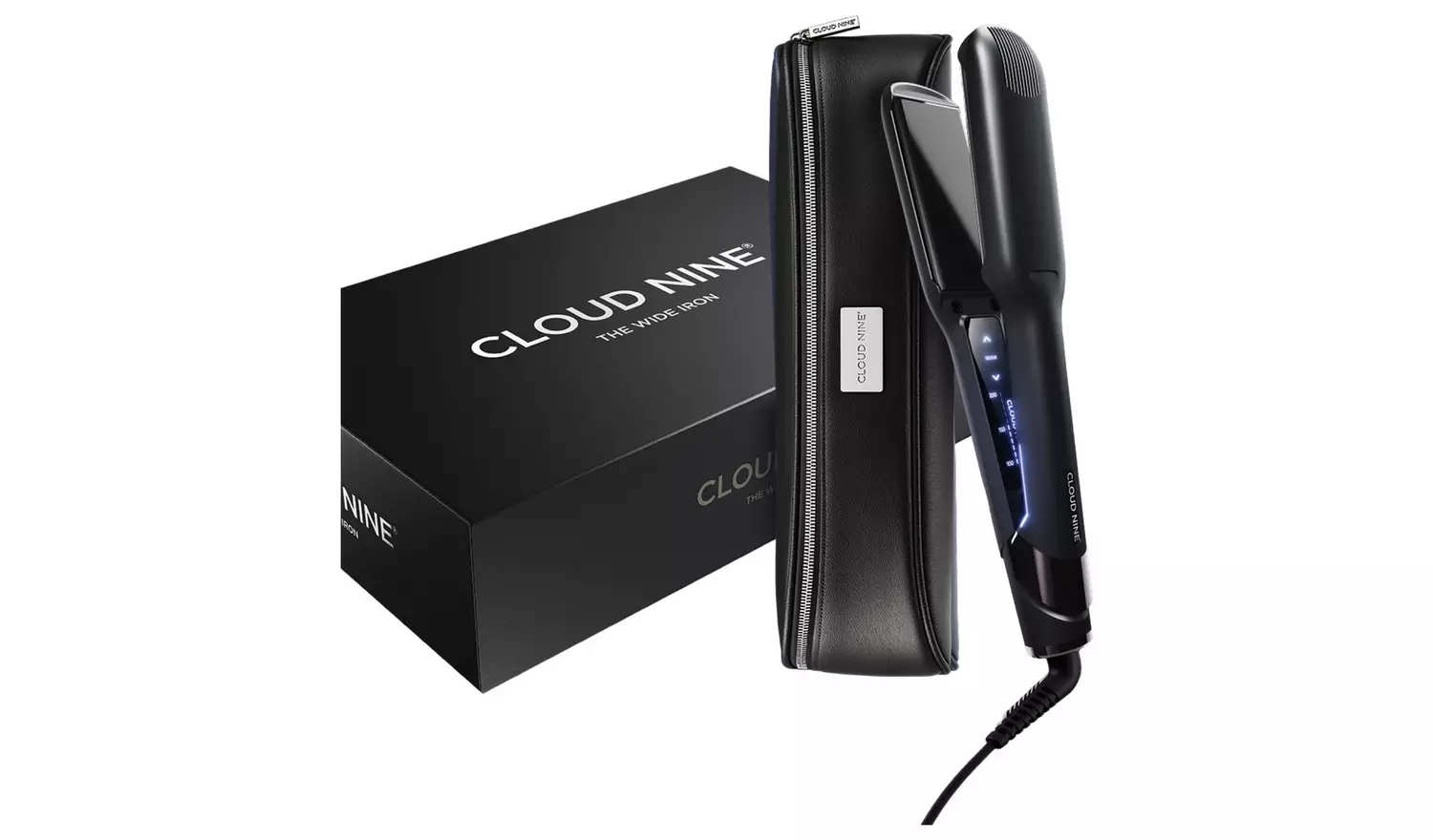 CLOUD NINE C9-PL1.0 Wide Iron Hair Straightener - Black