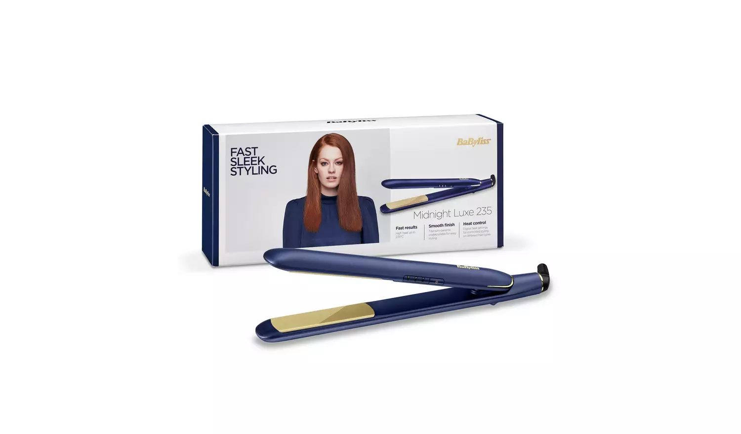 BaByliss 2516U Luxe Hair Straightener - Midnight Blue