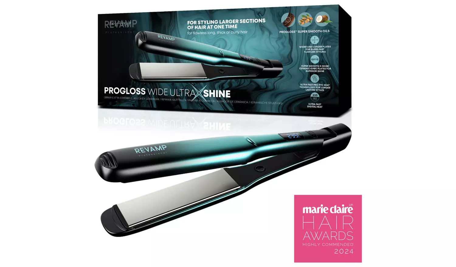 Revamp ST-2000-GB Ultra X Shine Hair Straightener - Black
