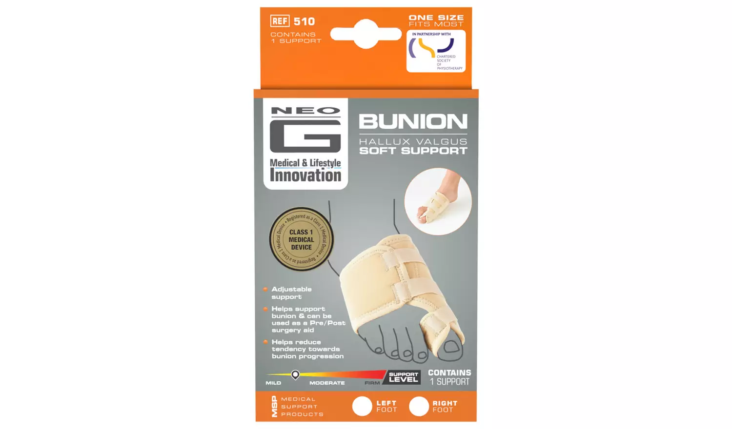 Neo G Bunion Hallux Valgus Soft Support - Left