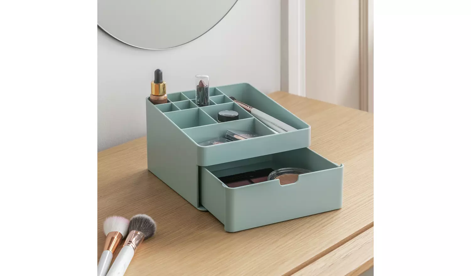 Argos Home Cosmetics Desktop Organiser - Soft Green