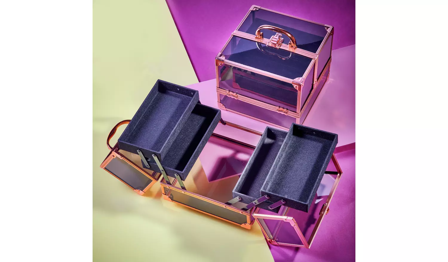 Technic Black & Rose Gold Vanity Case