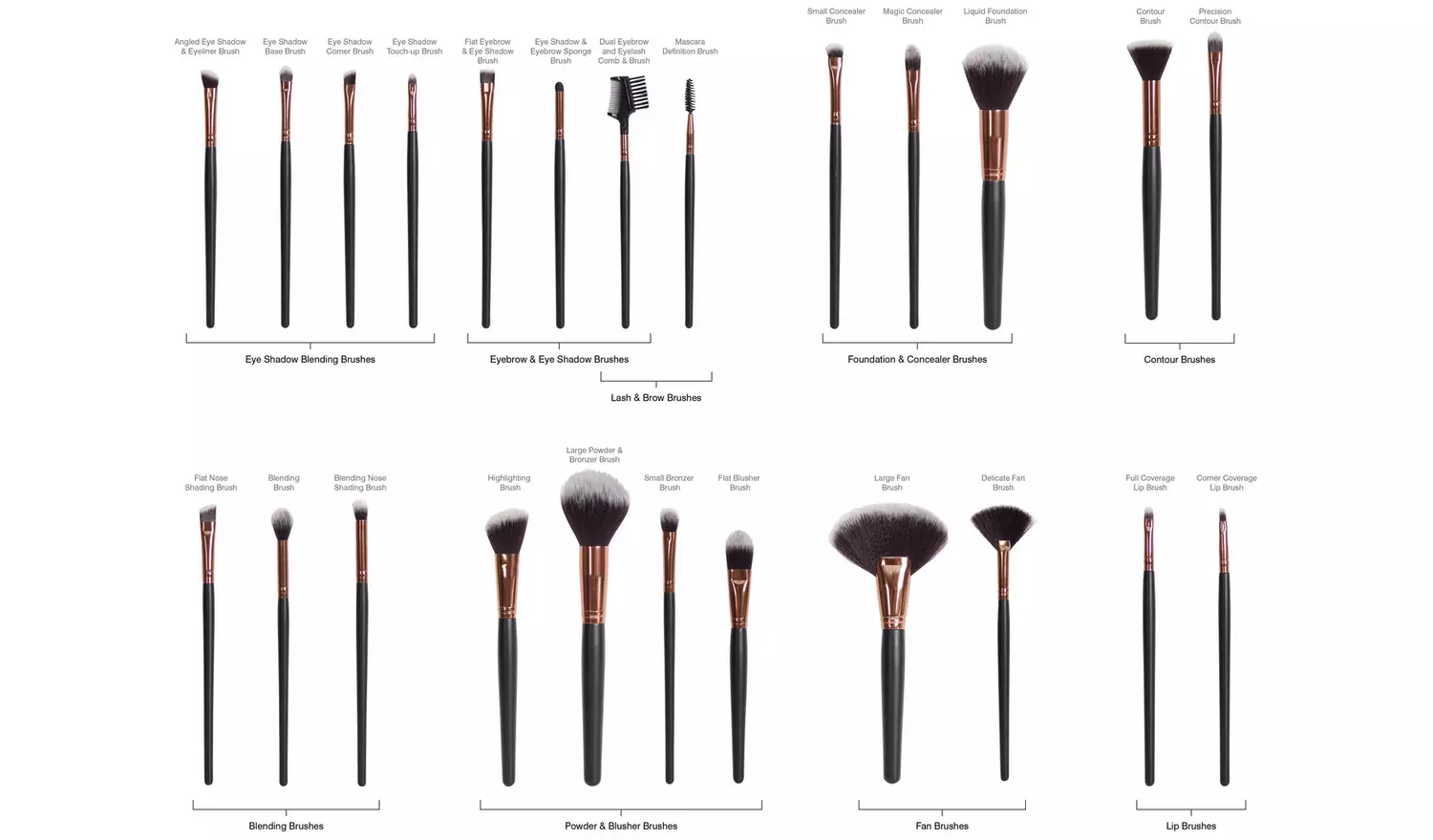 Rio Professional 24 Piece Cosmetic Make-up Brush Set